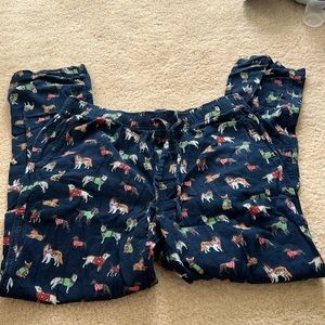 Jcrew dog flannel pajama lounge pants